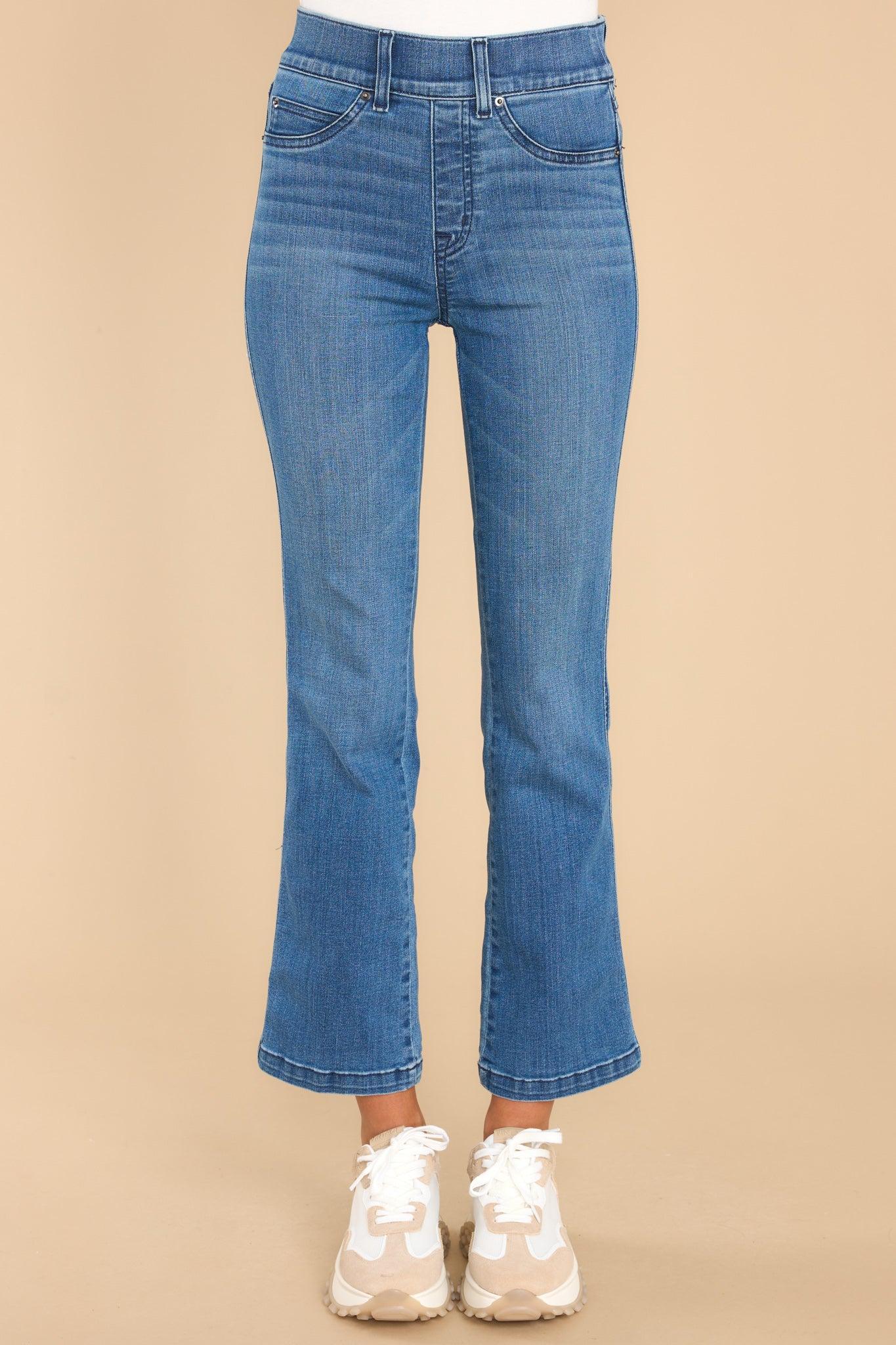 Spanx Vintage Indigo Cropped Kick Flare Jeans Blue Product Image