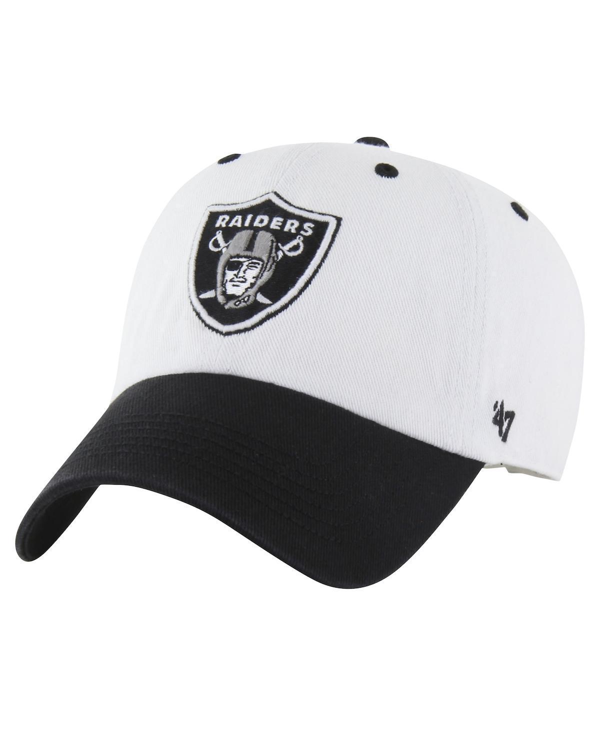 Mens 47 /Black Las Vegas Raiders Double Header Diamond Clean Up Adjustable Hat Product Image