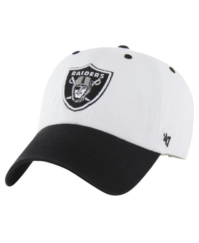 Mens 47 /Black Las Vegas Raiders Double Header Diamond Clean Up Adjustable Hat Product Image