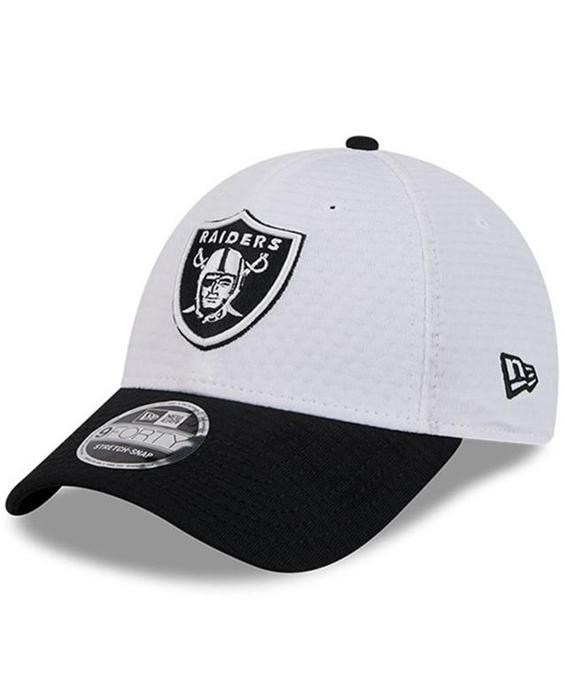 New Era Mens White Las Vegas Raiders 2024 Nfl Training Camp 9FORTY Adjustable Hat - White Product Image