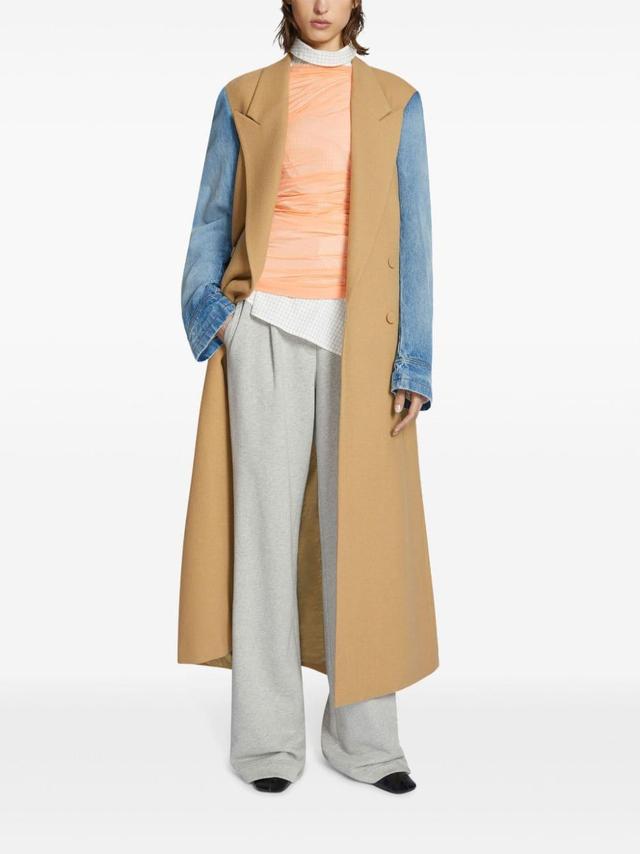 Double-breasted Wool Coat In 102 Camel Product Image