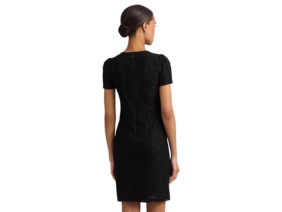 Lauren Ralph Lauren Lace Puff-Sleeve Cocktail Dress Women's Dress Product Image