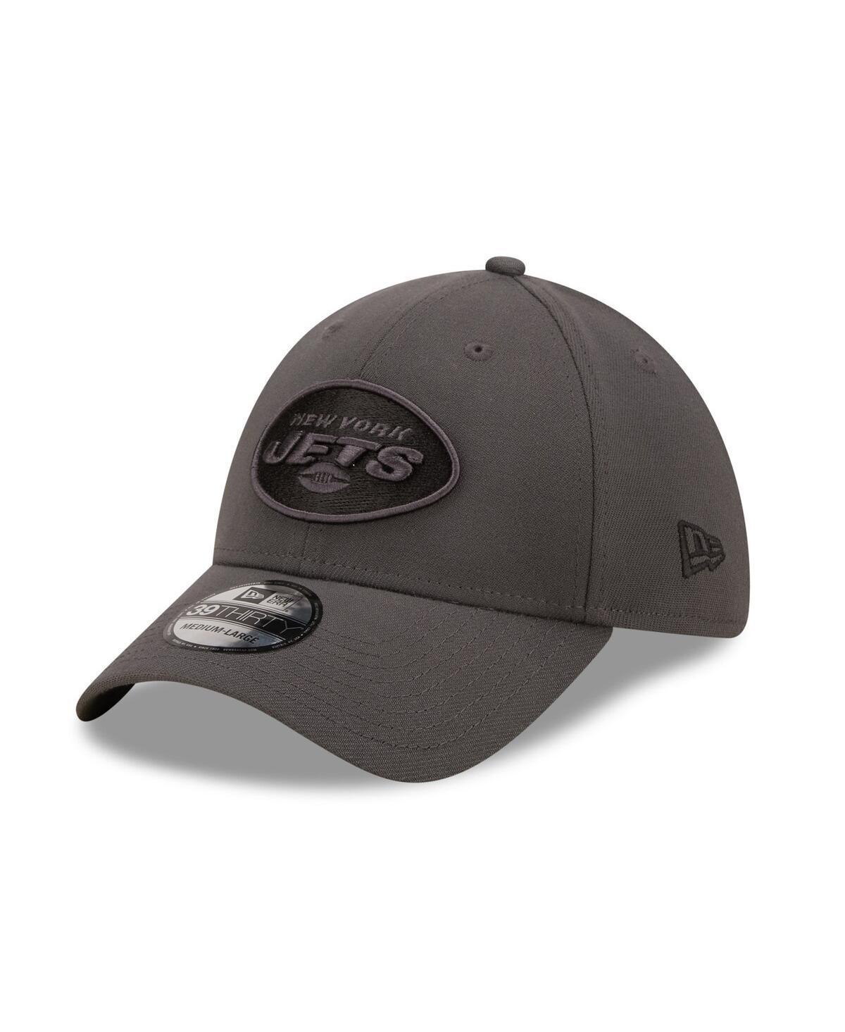 Mens New Era Graphite New York Jets Classic 39THIRTY Flex Hat Product Image