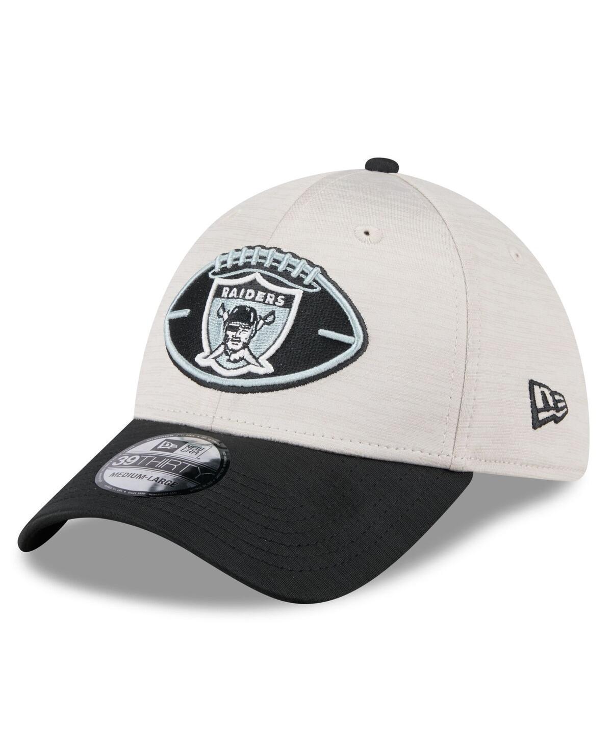 New Era Mens Stone Las Vegas Raiders 2024 Sideline Historic 39THIRTY Flex Hat - Stone, Black Product Image