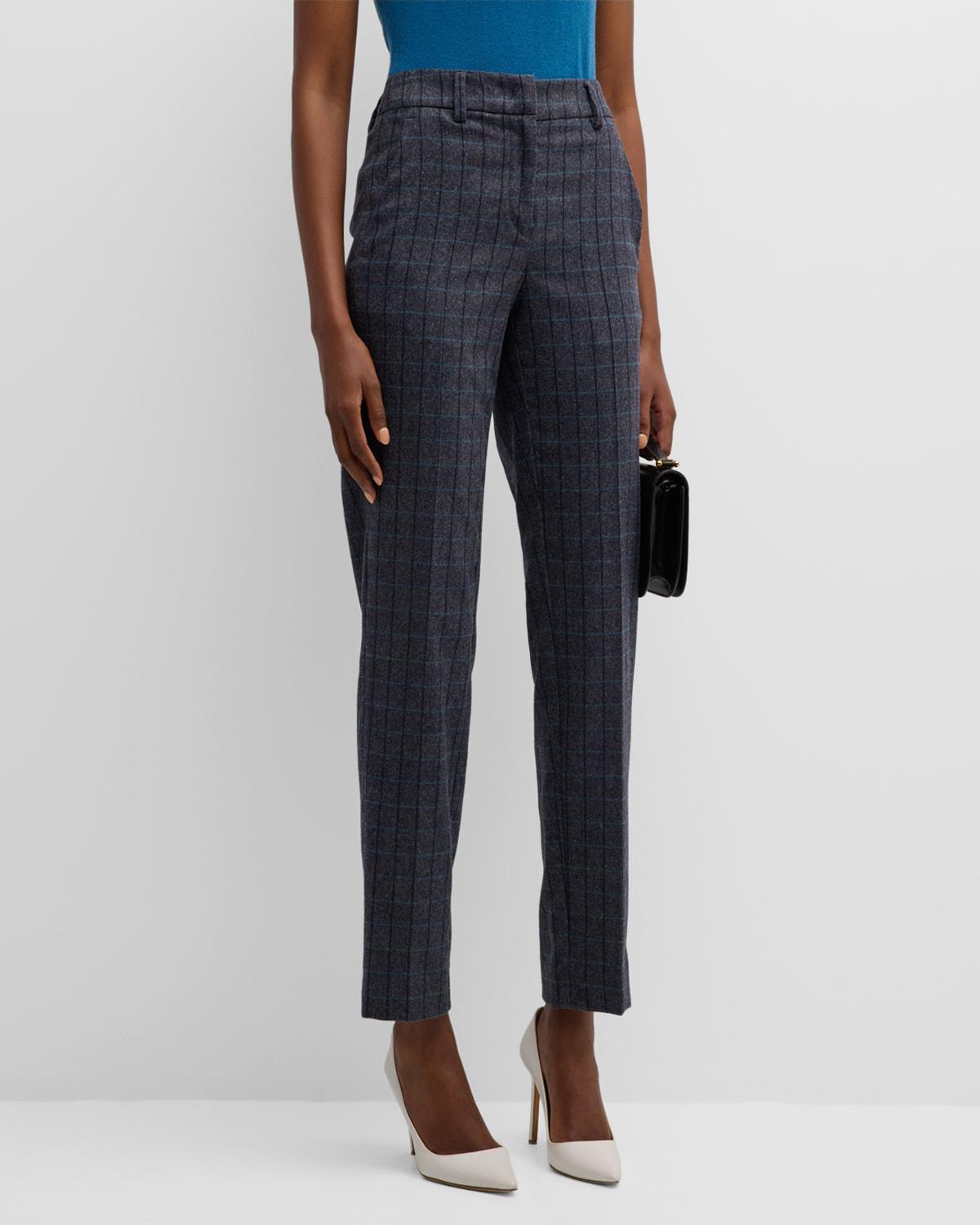 Emporio Armani Windowpane Slim Leg Trousers Product Image