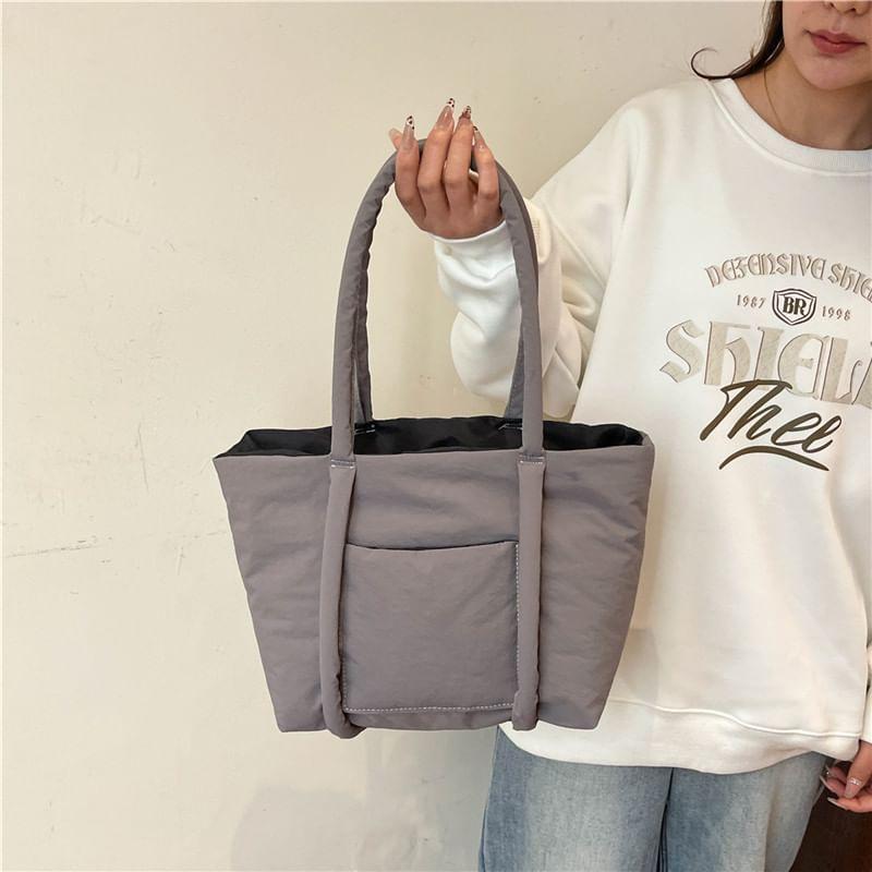 Plain Panel Padded Tote Bag Product Image