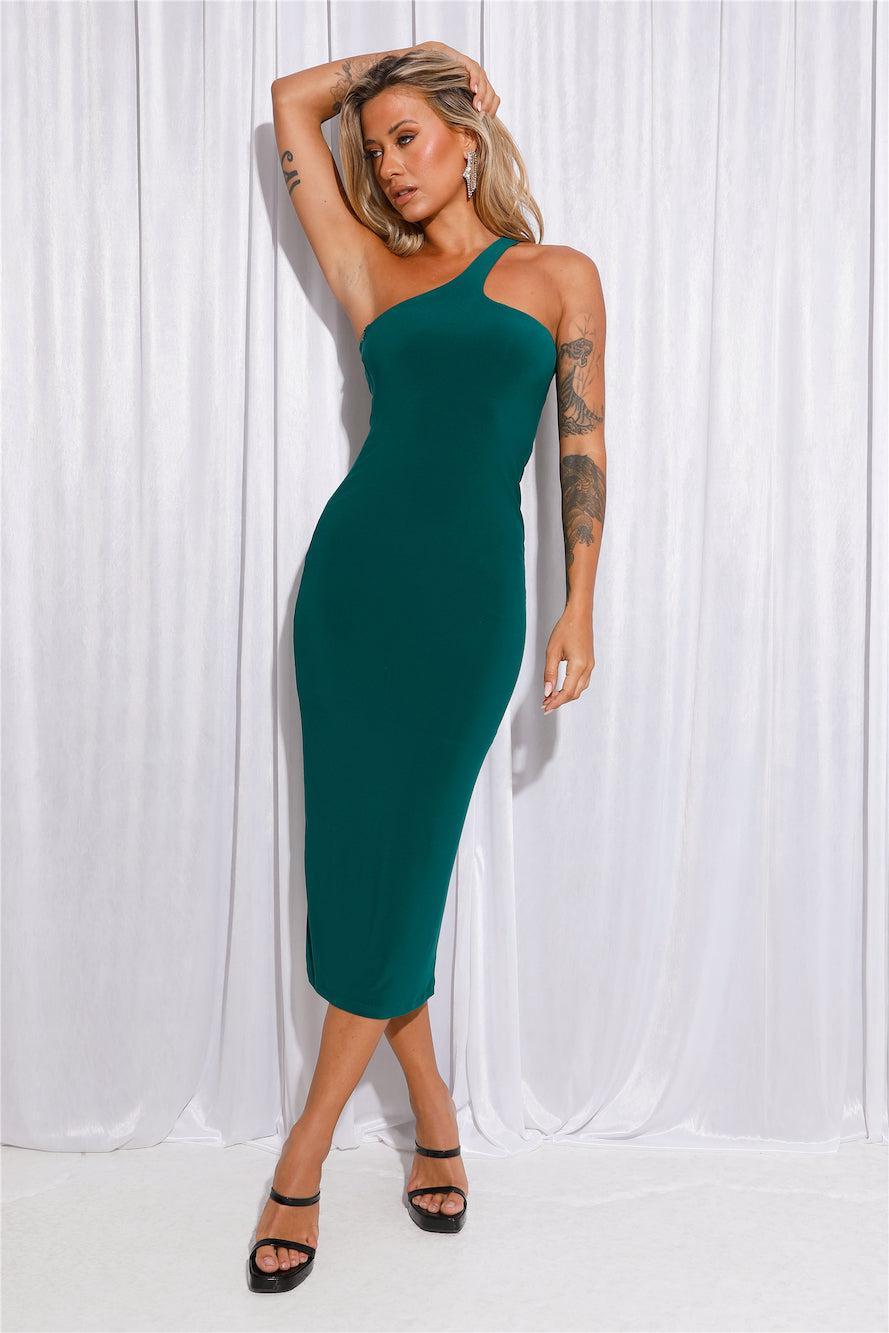 Star-Crossed Lovers Midi Dress Green Product Image