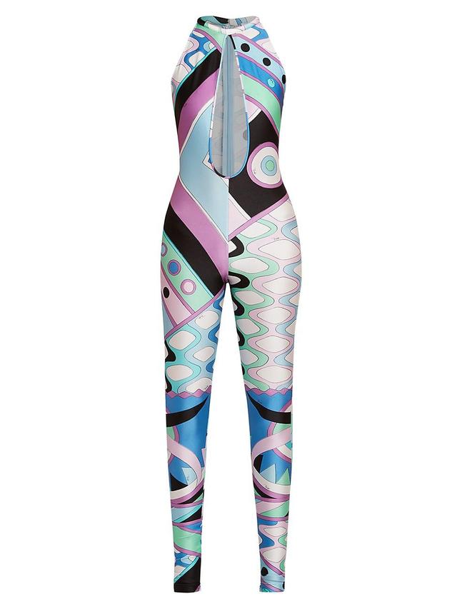 Womens Very Vivara Printed Shiny Stretch Jumpsuit Product Image