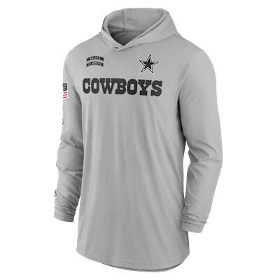 Dallas Cowboys Salute to Service Edge Mascot Lockup Men’s Nike Dri-FIT NFL Long-Sleeve Hooded Top Product Image