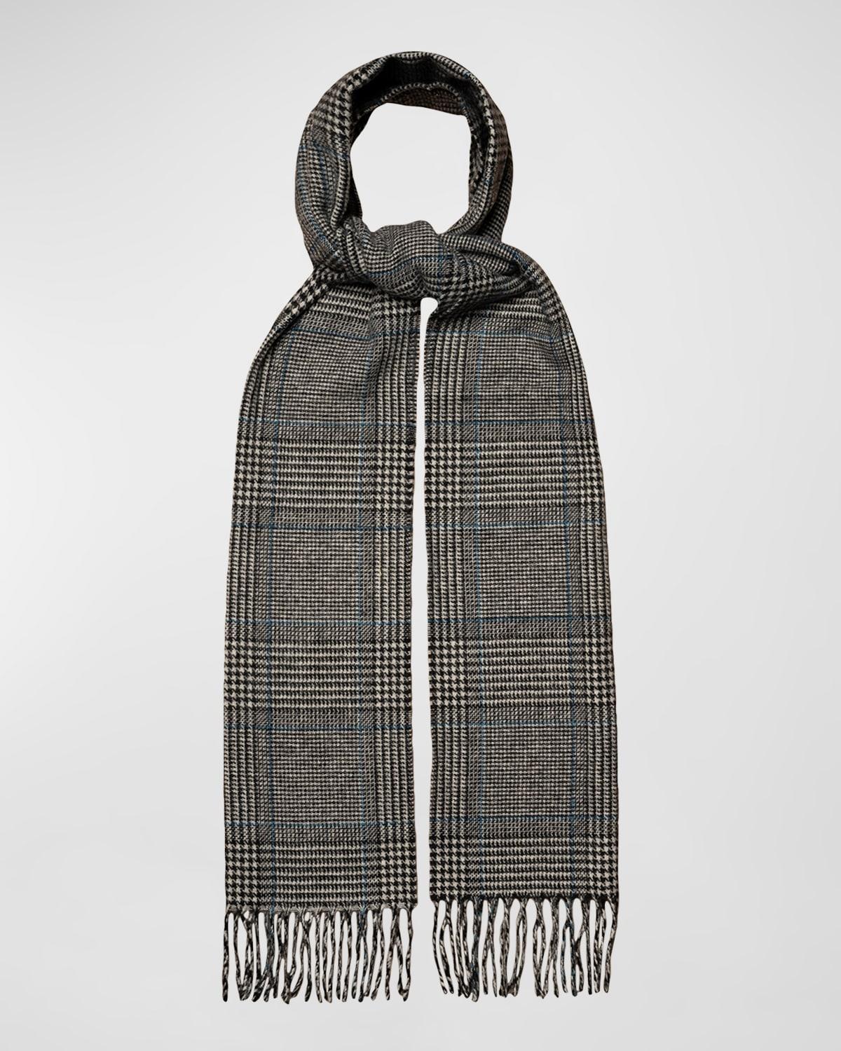 Mens Glen Check Wool Scarf Product Image