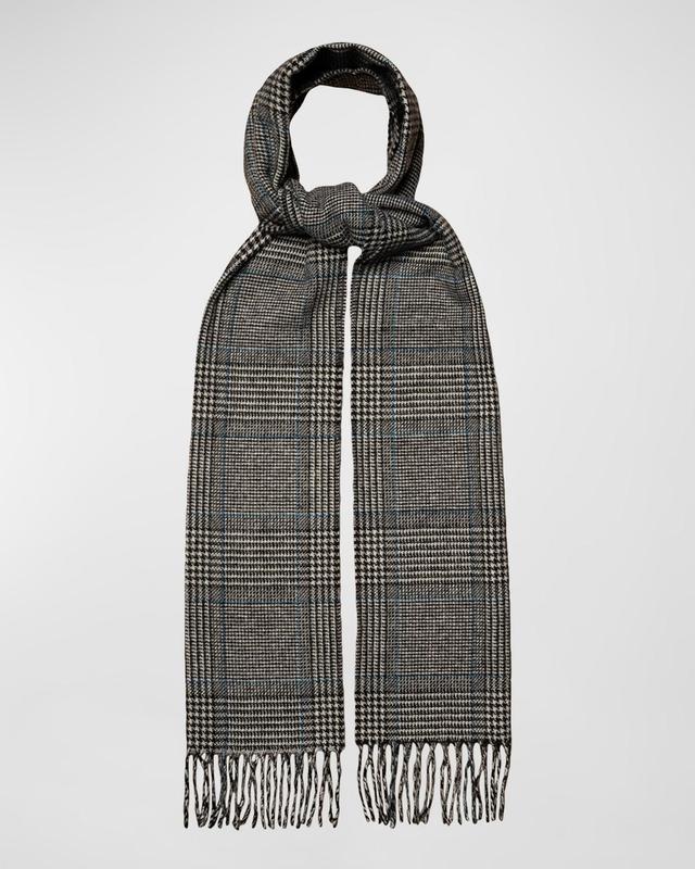 Eton Glen Plaid Wool Fringe Scarf Product Image