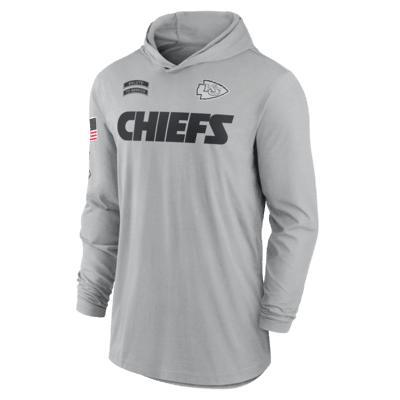 Kansas City Chiefs Salute to Service Edge Mascot Lockup Men’s Nike Men's Dri-FIT NFL Long-Sleeve Hooded Top Product Image