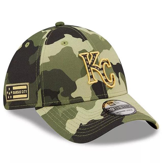 Men's New Era Camo Kansas City Royals 2022 Armed Forces Day 39THIRTY Flex Hat Product Image