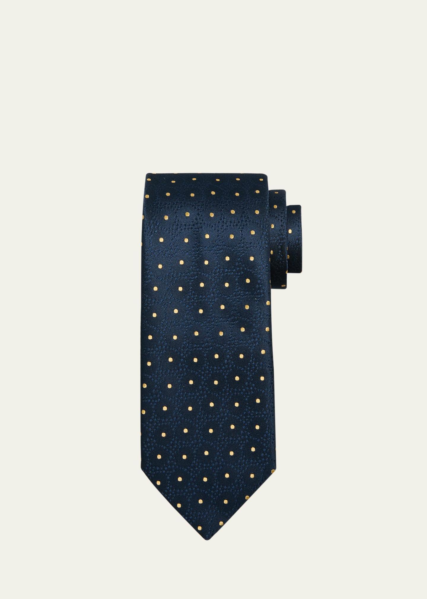 Mens Polka Dot Silk Tie Product Image