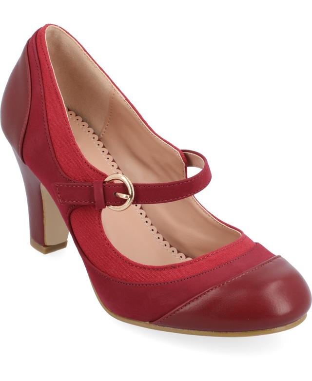 Journee Collection Siri Womens Mary Jane Heels Red Product Image