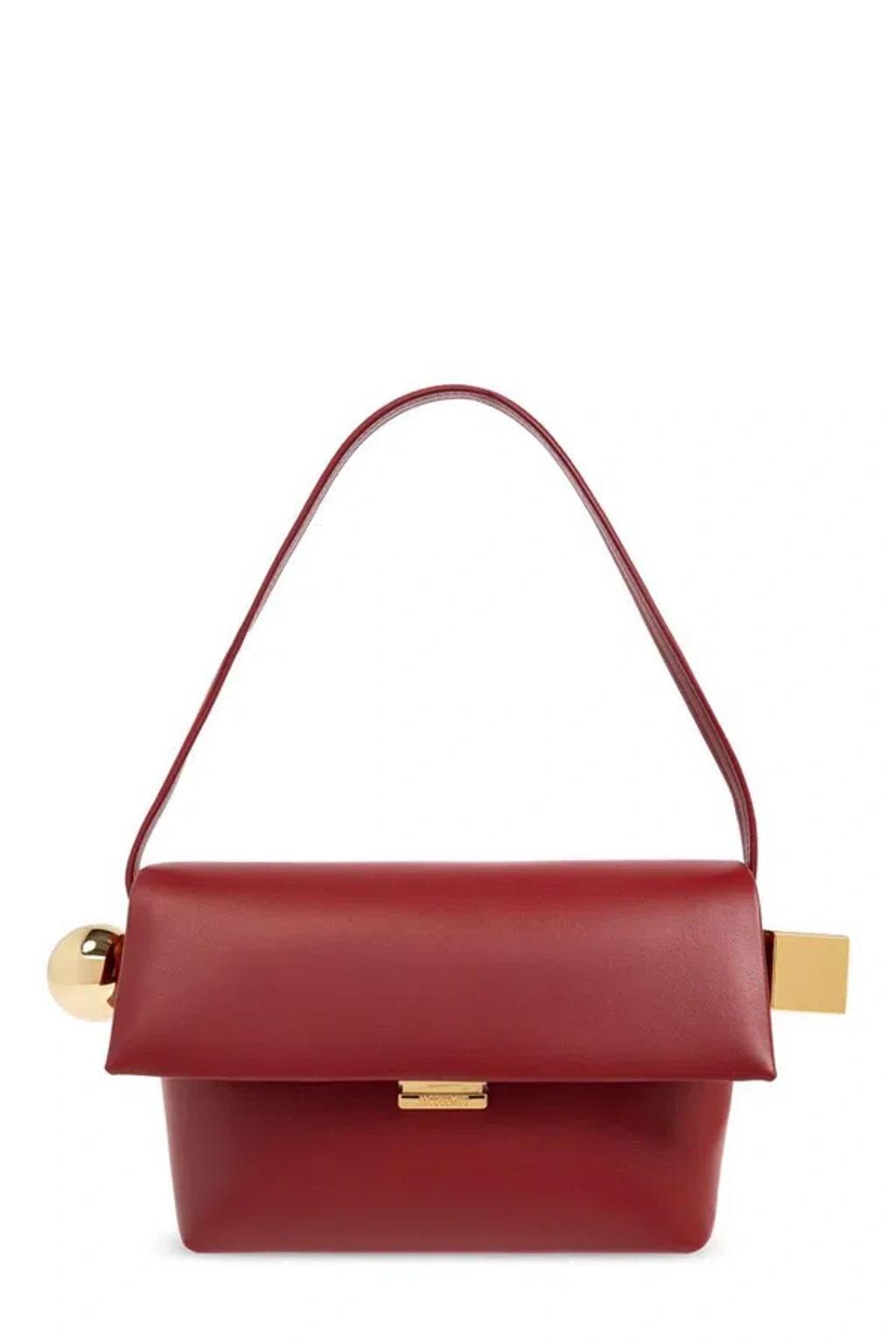 JACQUEMUS Le Rond Carre Shoulder Bag In Red Product Image