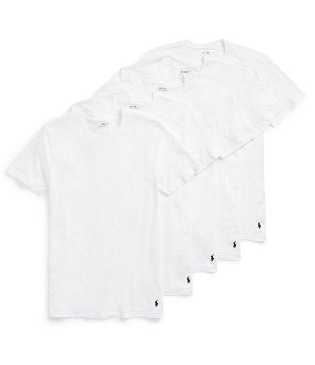 Polo Ralph Lauren Classic Cotton Short Sleeve Crew Neck Undershirt 5-Pack Product Image