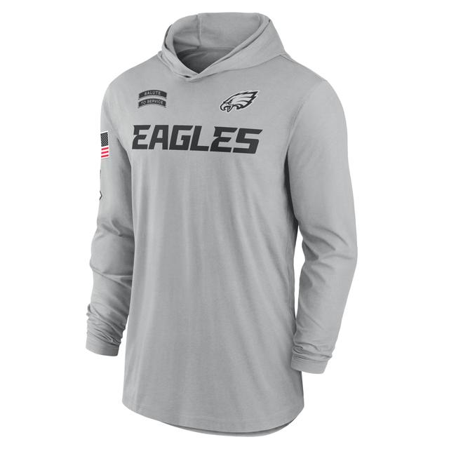 Philadelphia Eagles Salute to Service Edge Mascot Lockup Men’s Nike Men's Dri-FIT NFL Long-Sleeve Hooded Top Product Image