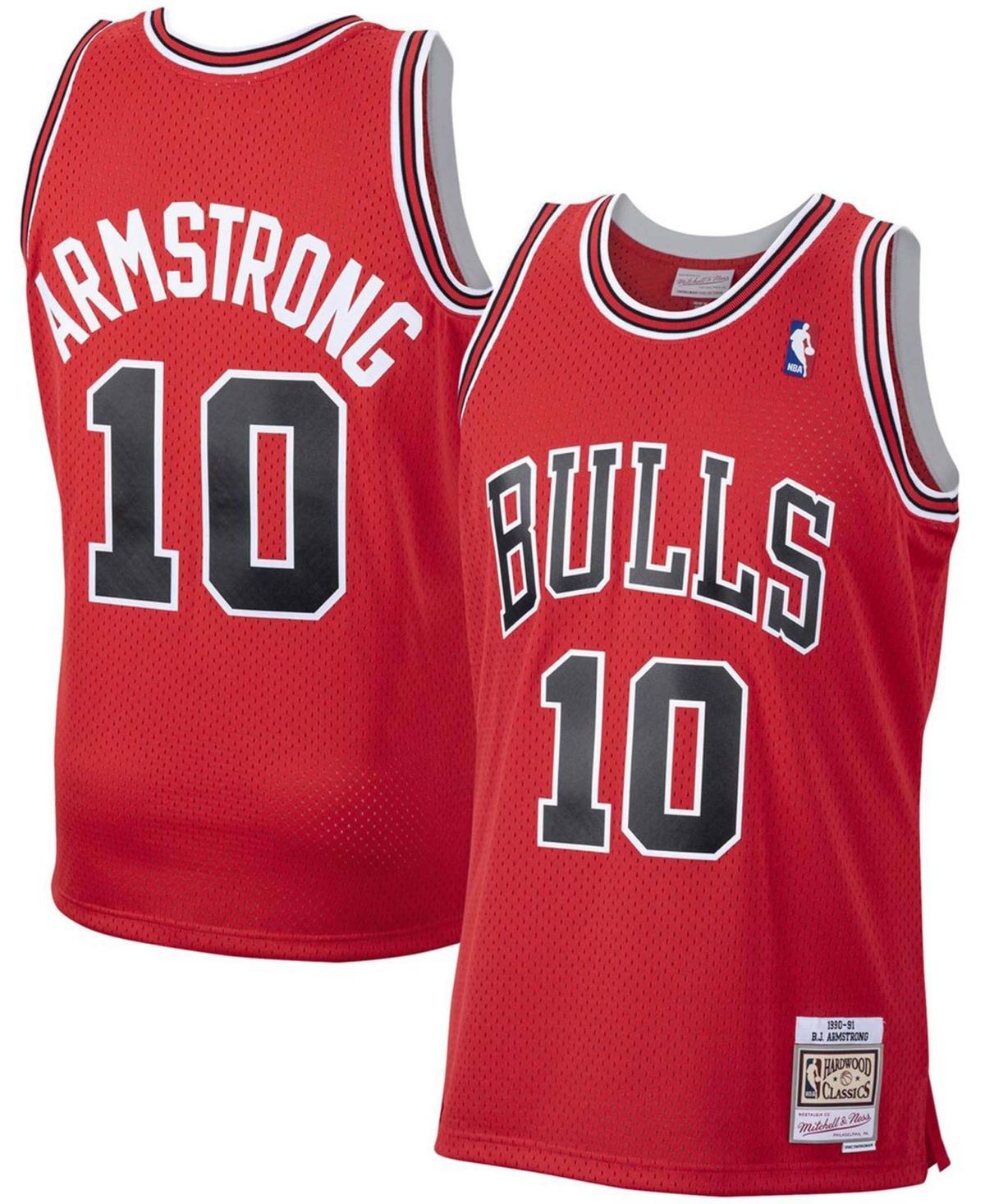 Mens Mitchell & Ness B.J. Armstrong Scarlet Chicago Bulls 2001/02 Hardwood Classics Swingman Jersey Product Image