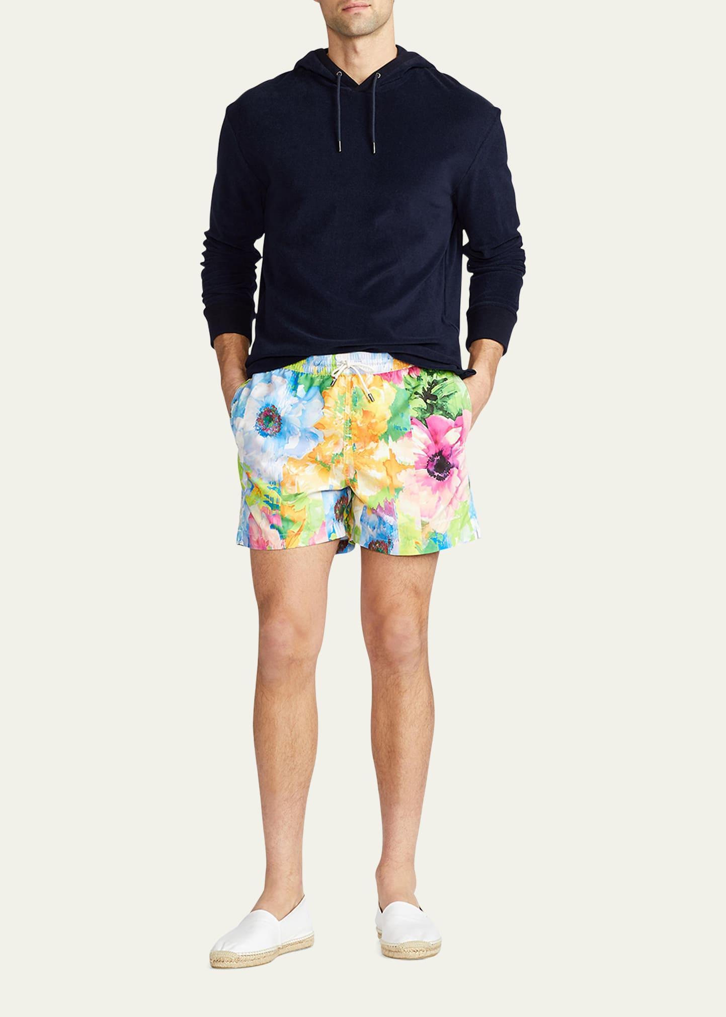 Mens Amalfi Floral Swim Trunks Product Image