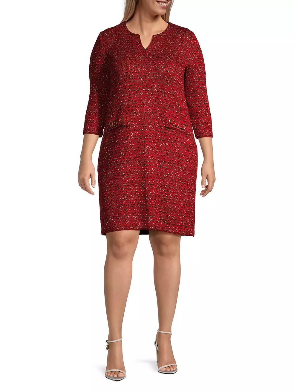 Tweed Knee-Length Dress Product Image