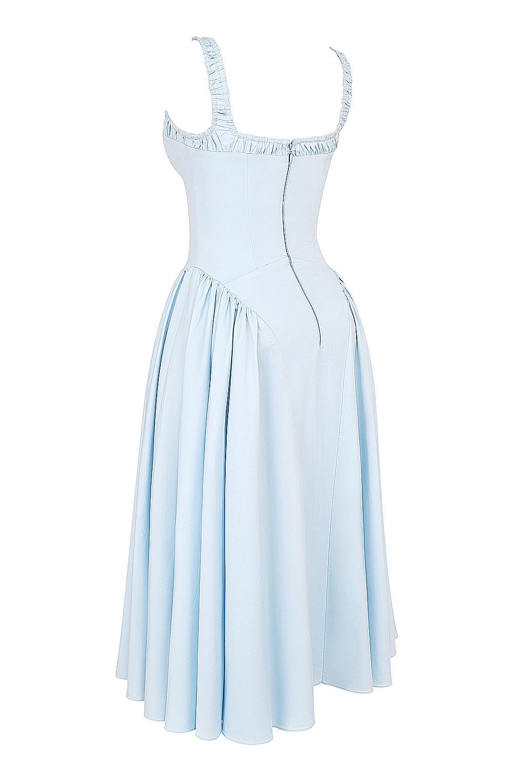 Dorothy Italian Azure Cotton Midi Sundress Product Image