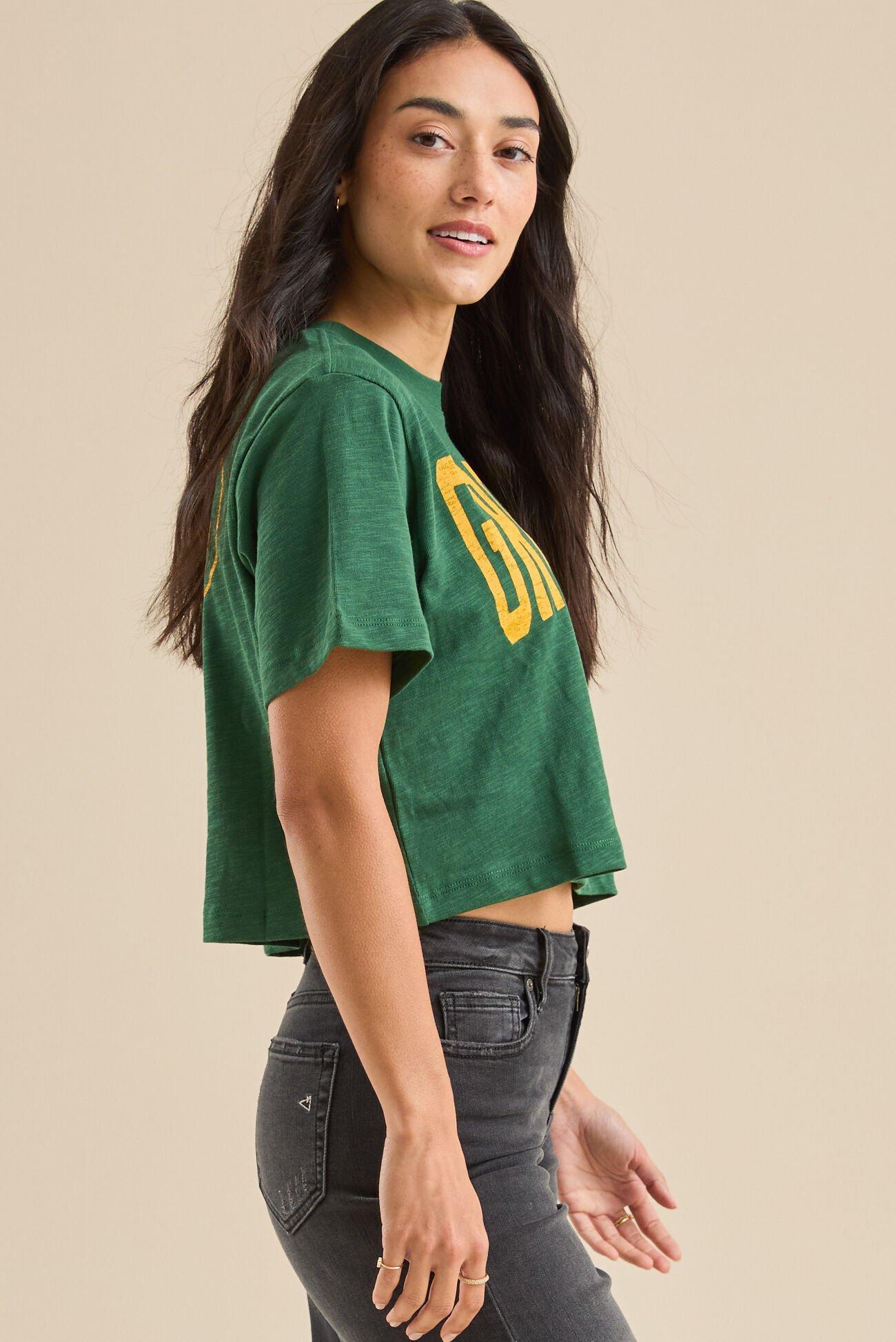 Green Bay Packers Cropped Tee Product Image