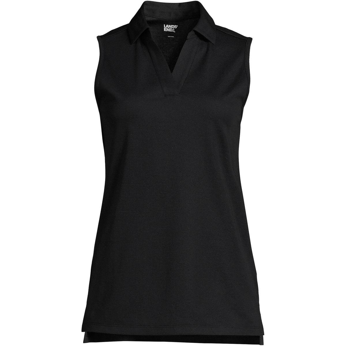 Womens Lands End Performance Pique Sleeveless Polo Shirt, Womens Product Image