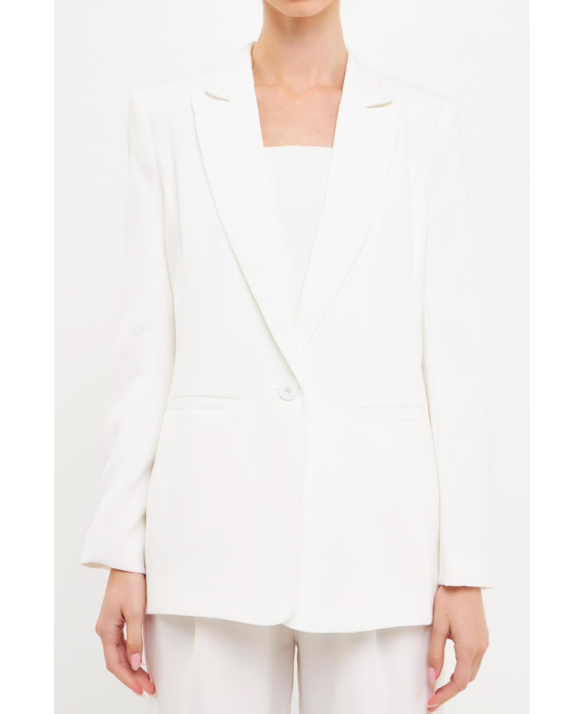 Womens Single-Breasted Blazer Product Image