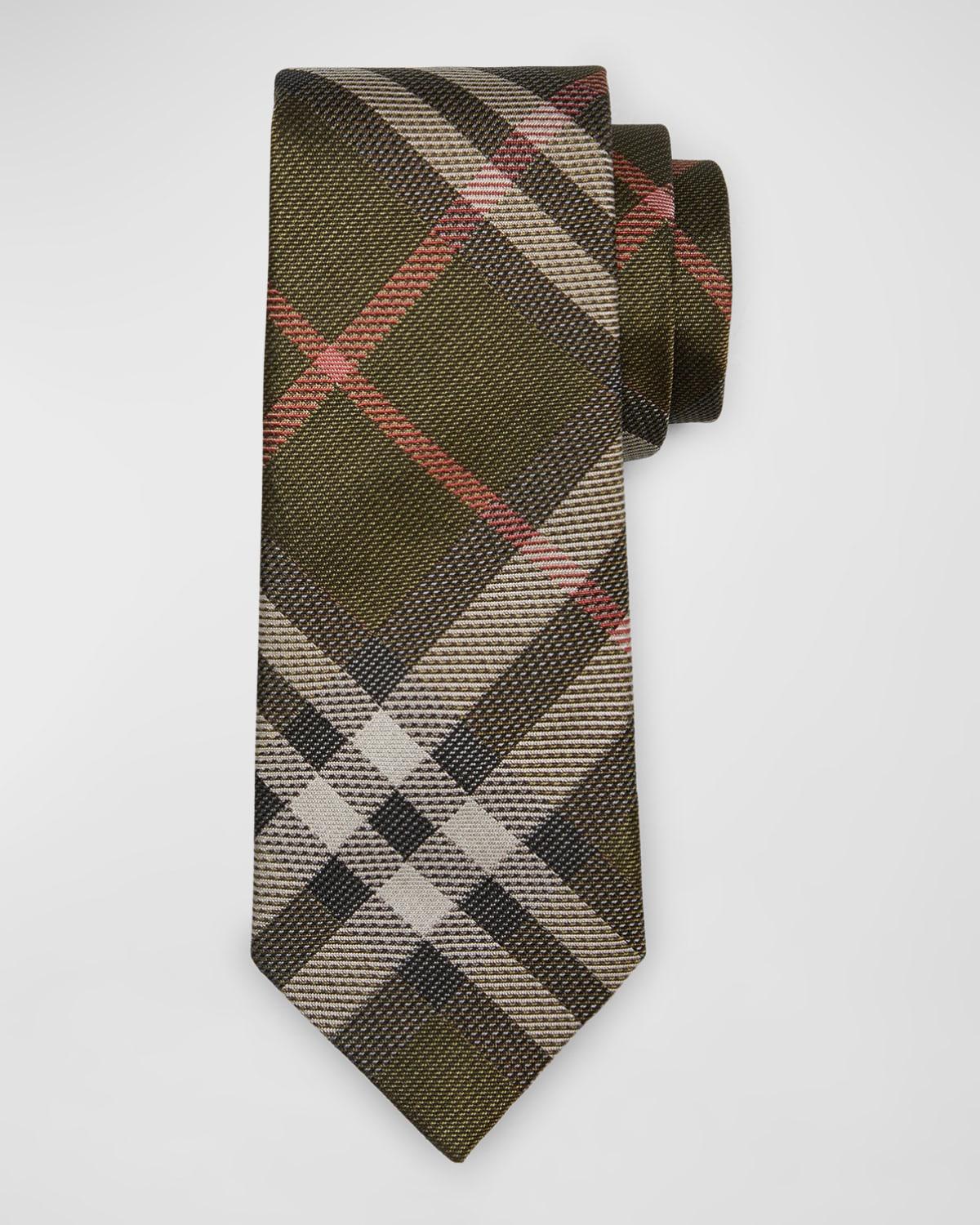 Mens Silk Twill Check Tie Product Image