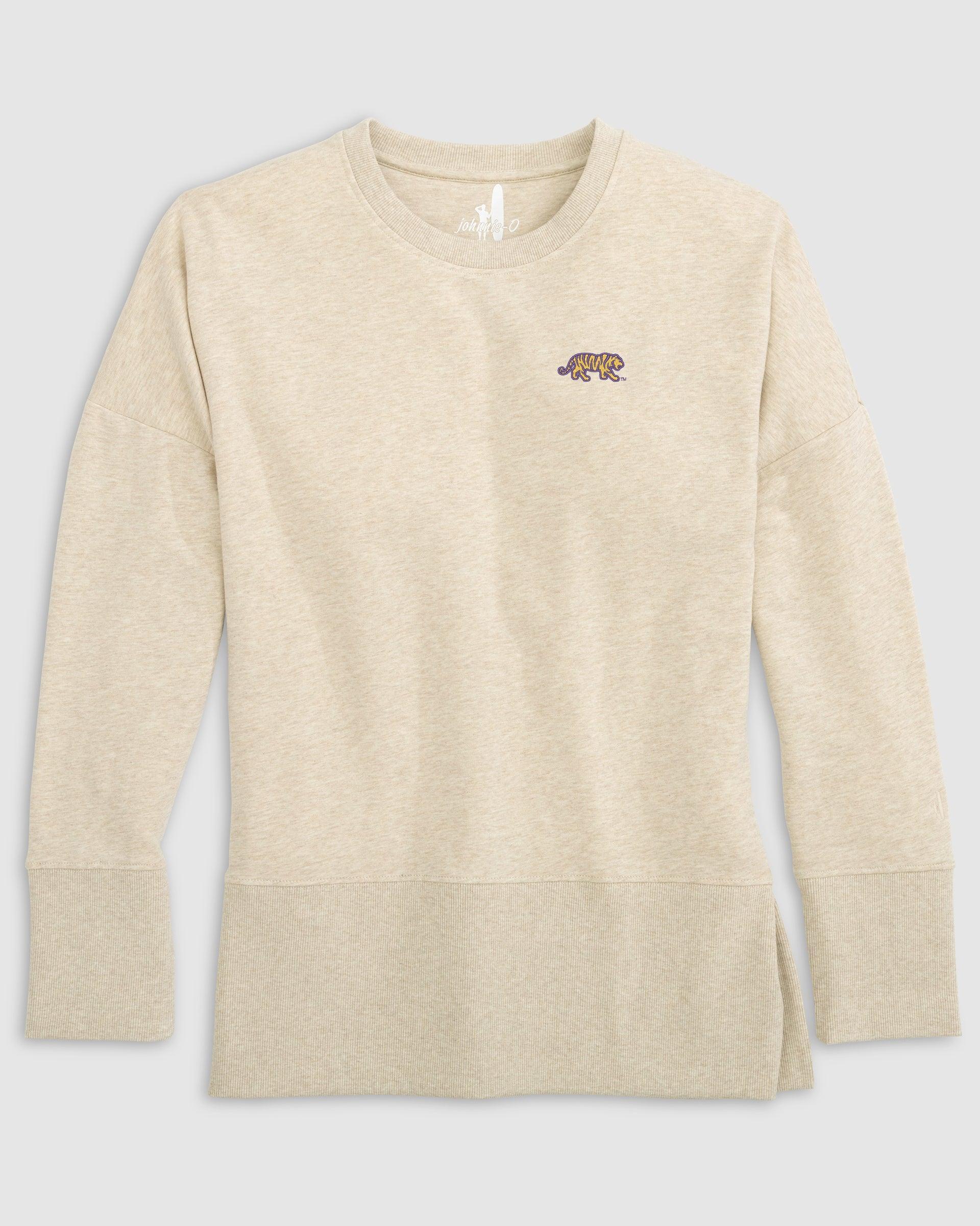 johnnie-O Louisiana State Britanny Crewneck Sweatshirt - Tiger Mike Logo Product Image