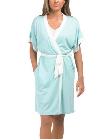 Madeleine Short Sleeve Peruvian Cotton And Modal Robe for Women Product Image