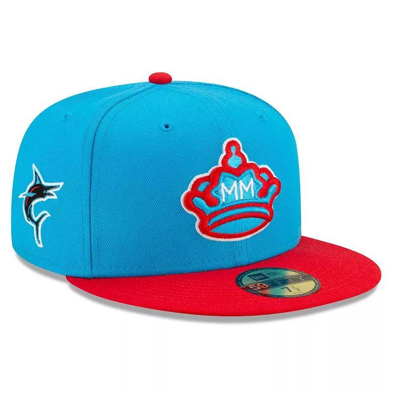 Mens New Era /Red Miami Marlins 2021 City Connect 59FIFTY Fitted Hat Product Image