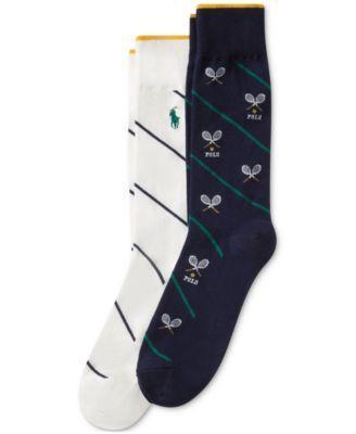 Polo Ralph Lauren Mens 2-Pk. Tennis Racquets Slack Socks Product Image