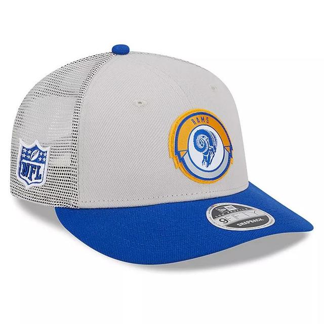 Mens New Era Cream Los Angeles Rams 2023 Sideline Historic Low Profile 9FIFTY Snapback Hat - Cream Product Image