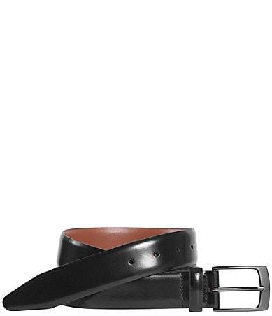 Johnston & Murphy Brush-Off Leather Belt (Black) Belts Product Image