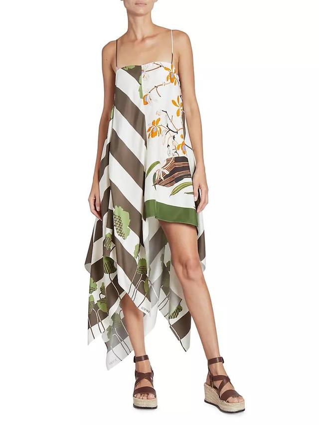 LOEWE x Paula's Ibiza Asymmetric Silk-Blend Midi-Dress Product Image