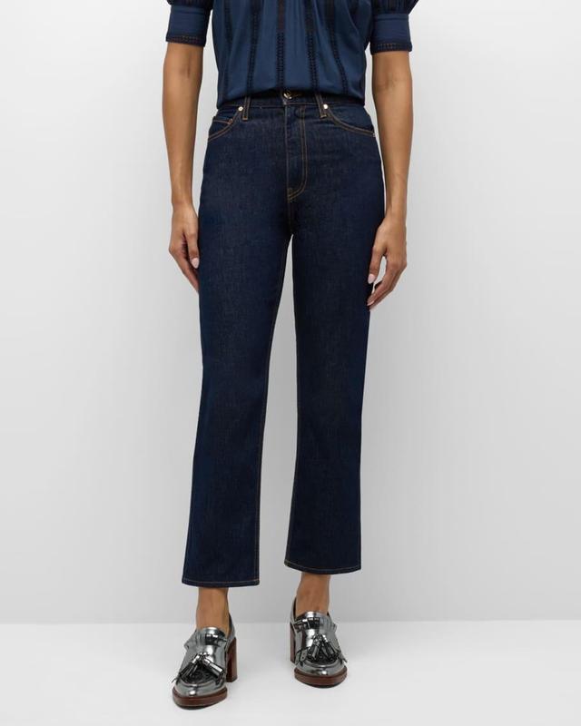 The Agnes Cropped Straight-Leg Denim Jeans Product Image