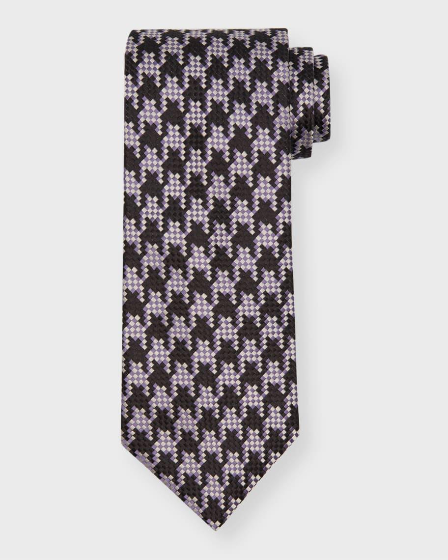 Men's Exploded Houndstooth Silk Tie Product Image