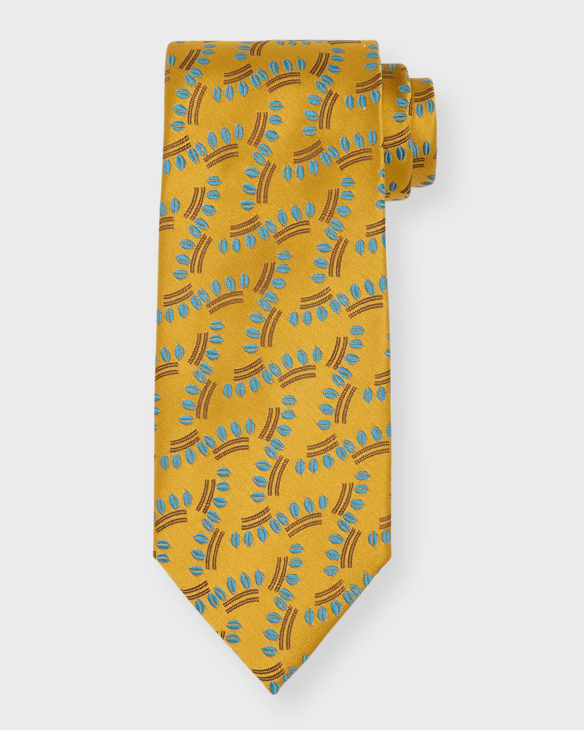 Mens Vine Jacquard Silk Tie Product Image