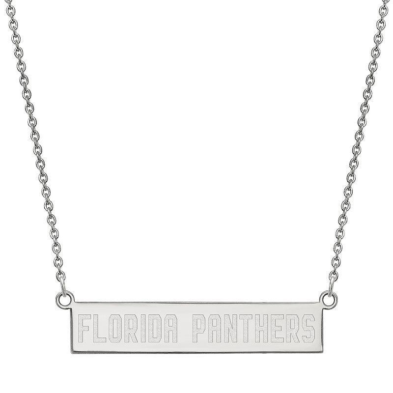 LogoArt Florida Panthers Sterling Silver Small Bar Necklace, Womens Gold Tone Product Image