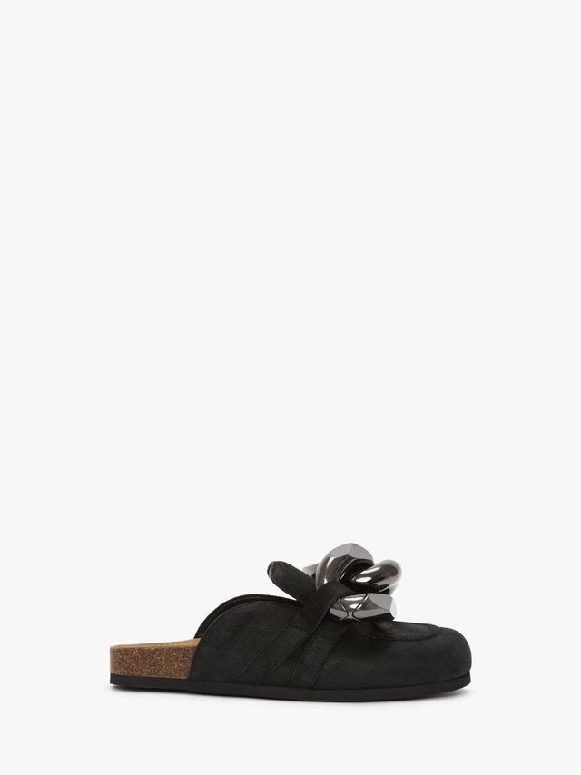 CHAIN LOAFER LEATHER MULES in black | JW Anderson US  Product Image