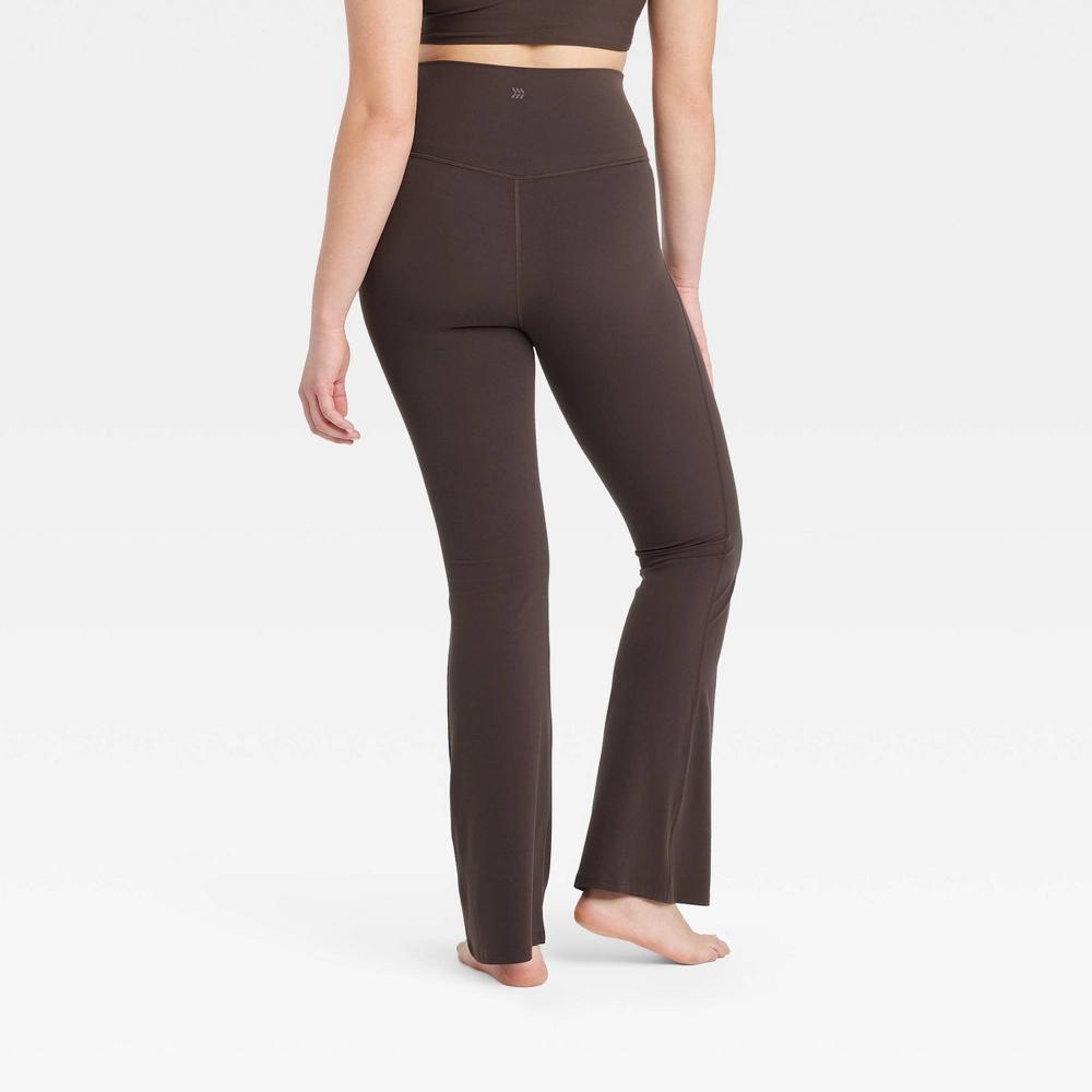 Women's Everyday Soft Ultra High-Rise Flare Leggings - All In Motion™ Dark Brown S Product Image