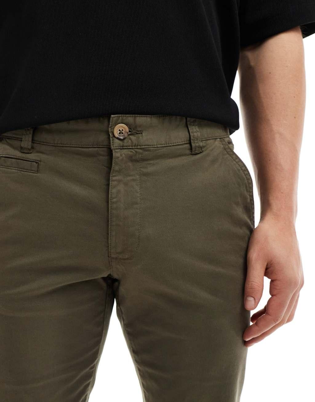 Scalpers casual chino pants in khaki Product Image