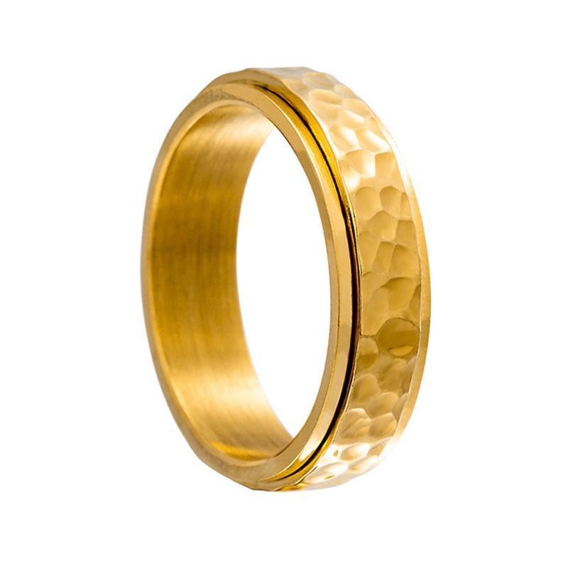 Couple Matching Hammered Ring Product Image