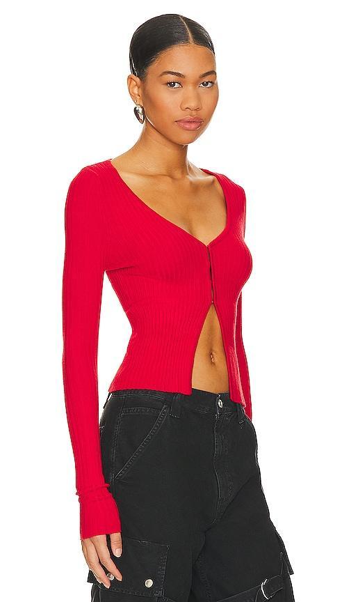 superdown Sierra Knit Top in Red. Size M, S. Product Image