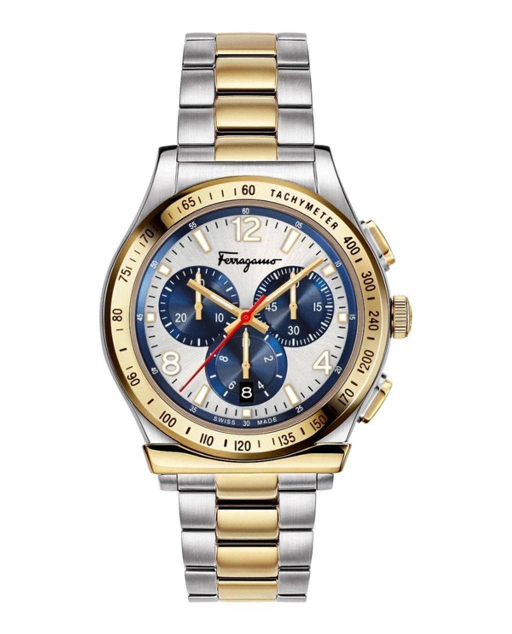 FERRAGAMO 1898 Chrono Bracelet Watch In Gold Product Image