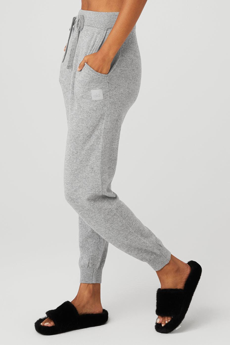 High-Waist Cashmere Jet Set Pant - Dove Grey Heather Product Image