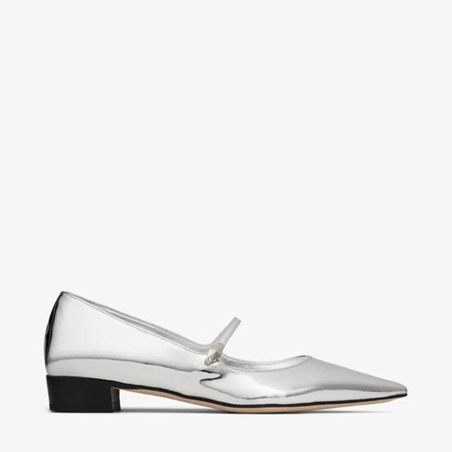 JIMMY CHOO Carolyn Flat In Silver Product Image