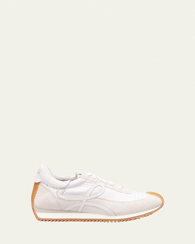 Womens Flow Runner Mix Leather Sneakers Product Image